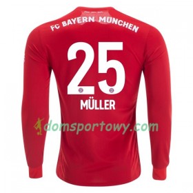 Koszulka Bayern Monachium Thomas Müller 25 Domowe Koszulki Piłkarskie 2019-2020 Długi Rękaw